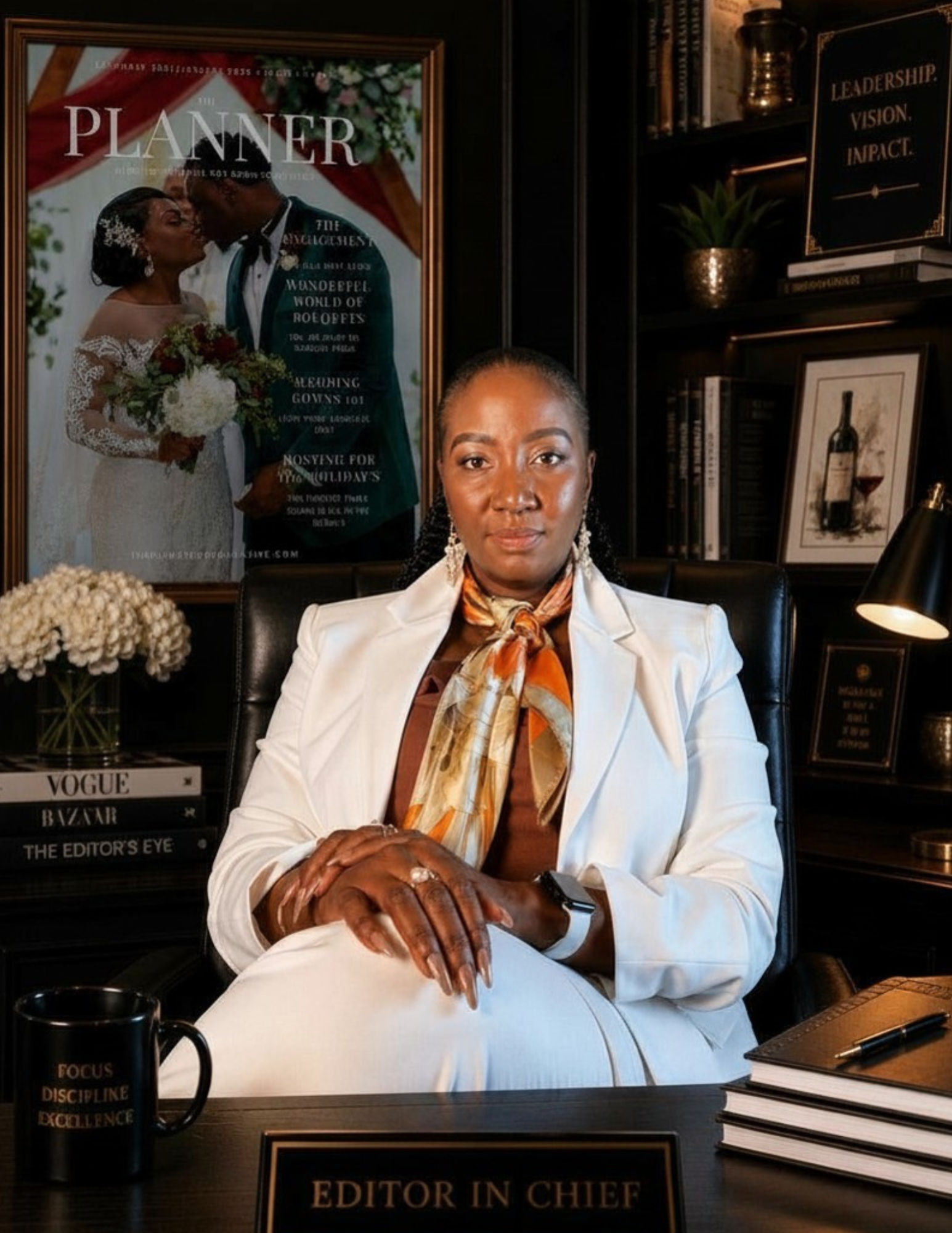 Editor-in-Chief Tamesha Kinloch Carter in her editorial office.
